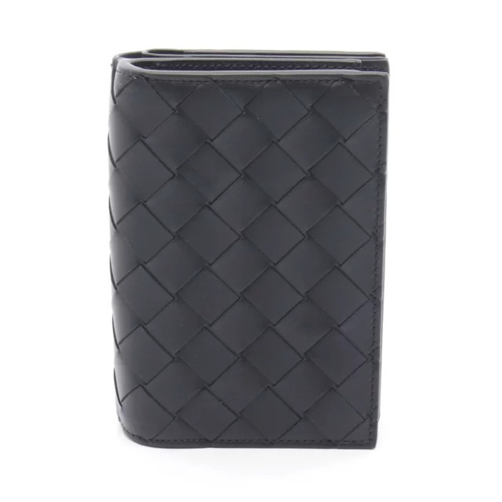 Bottega Veneta Intrecciato Bi fold Wallet Leather Black